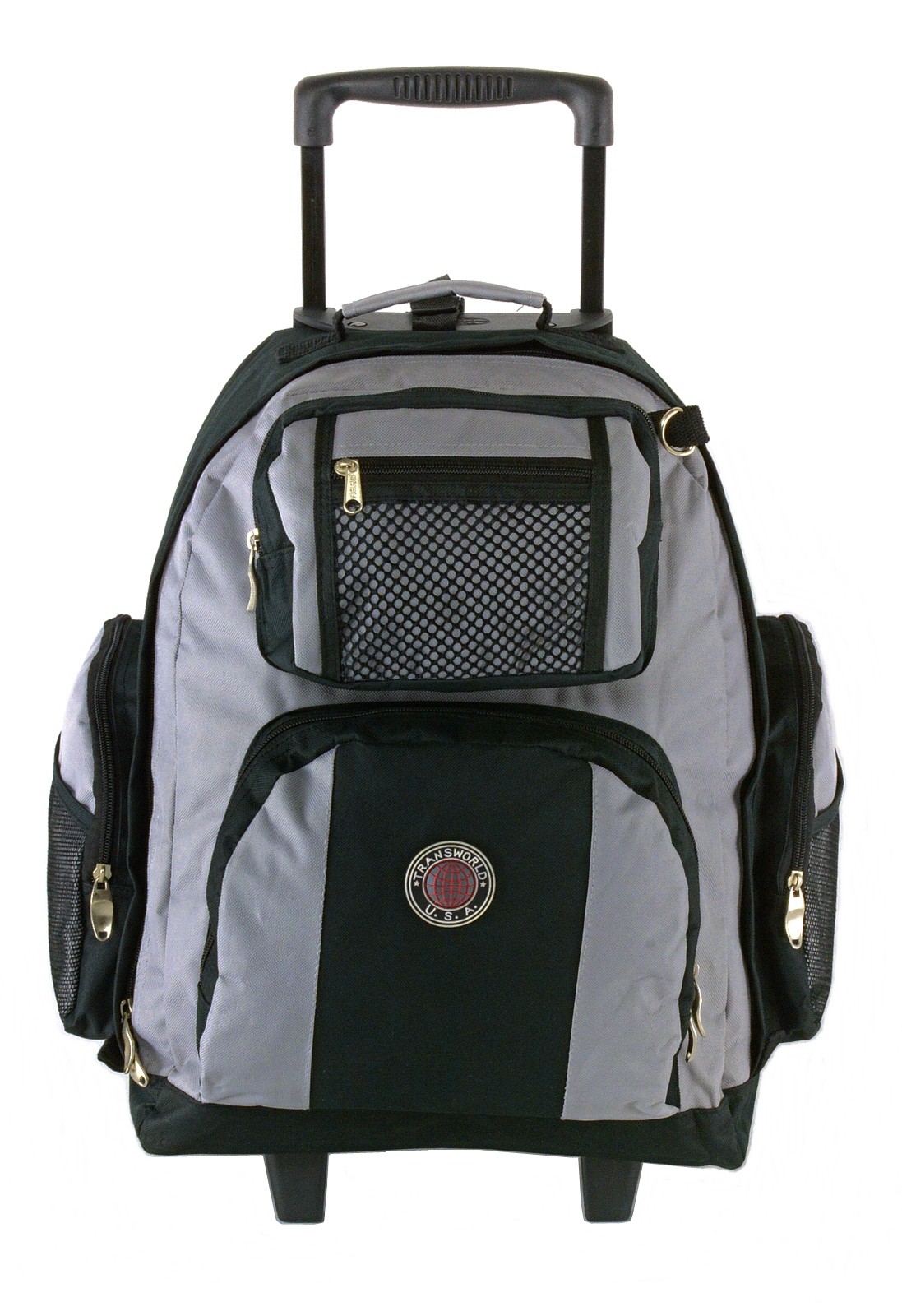 18" Wheeled Backpack Roomy Rolling Book Bag W/ Handle Carry on Luggage